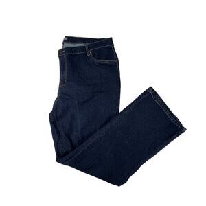 WOMAN WITHIN Womens 20W Blue Bootcut Jeans Stretch Cotton Blend Classic